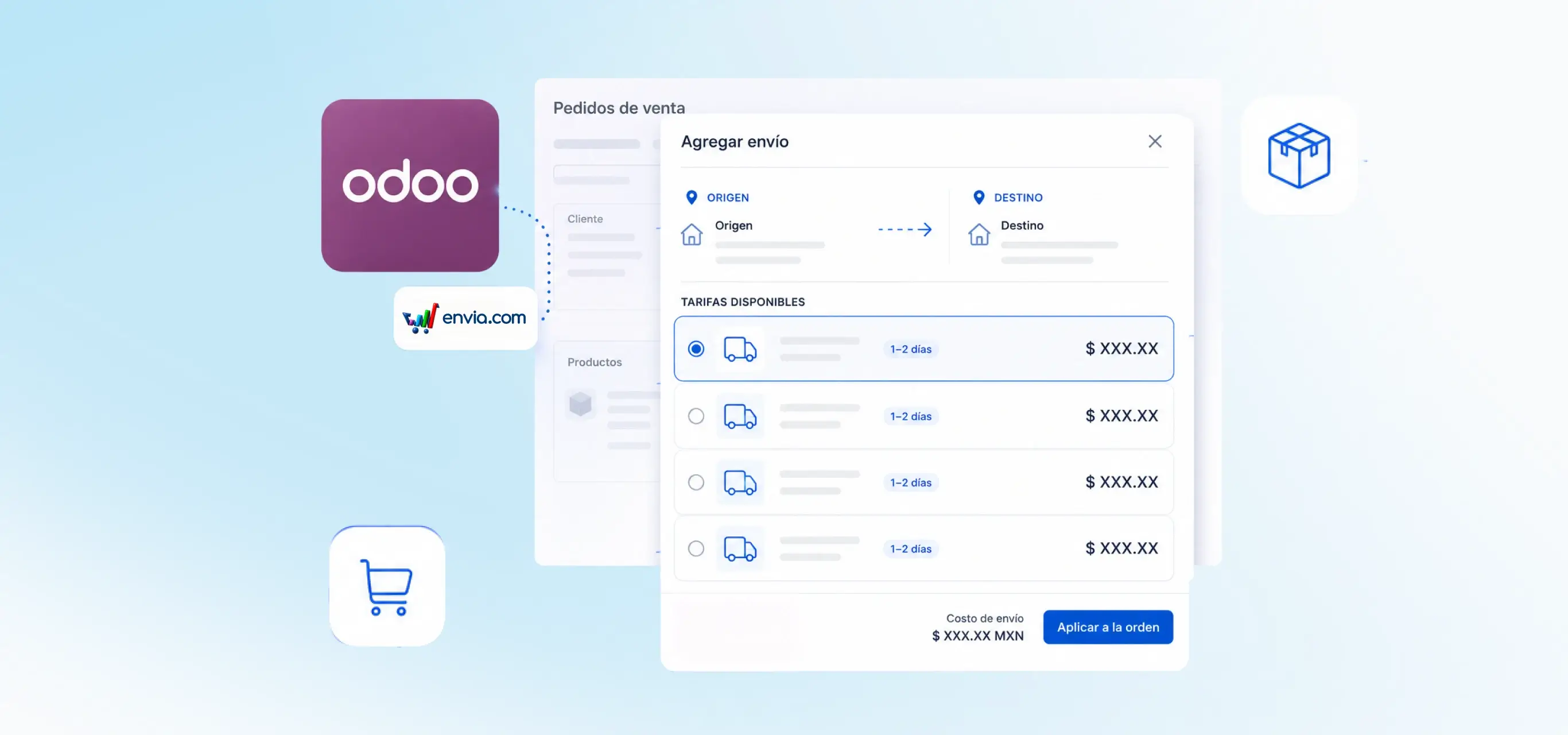 Install the Envia plugin for Odoo 19 and quote shipping on your orders