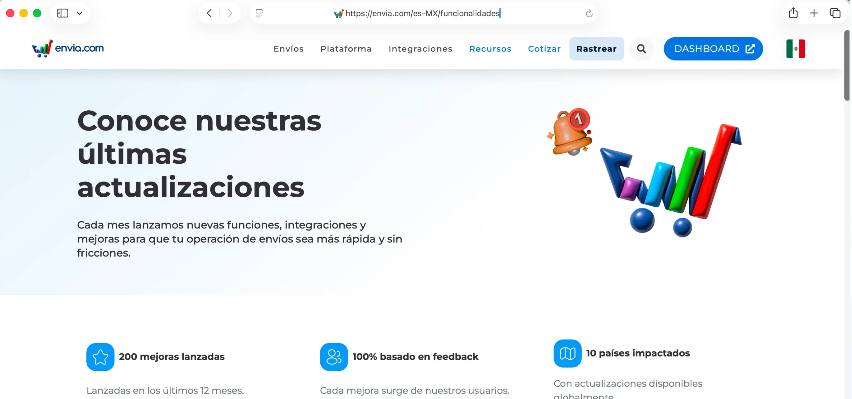 Descubre todo lo nuevo en Envia.com en un solo lugar