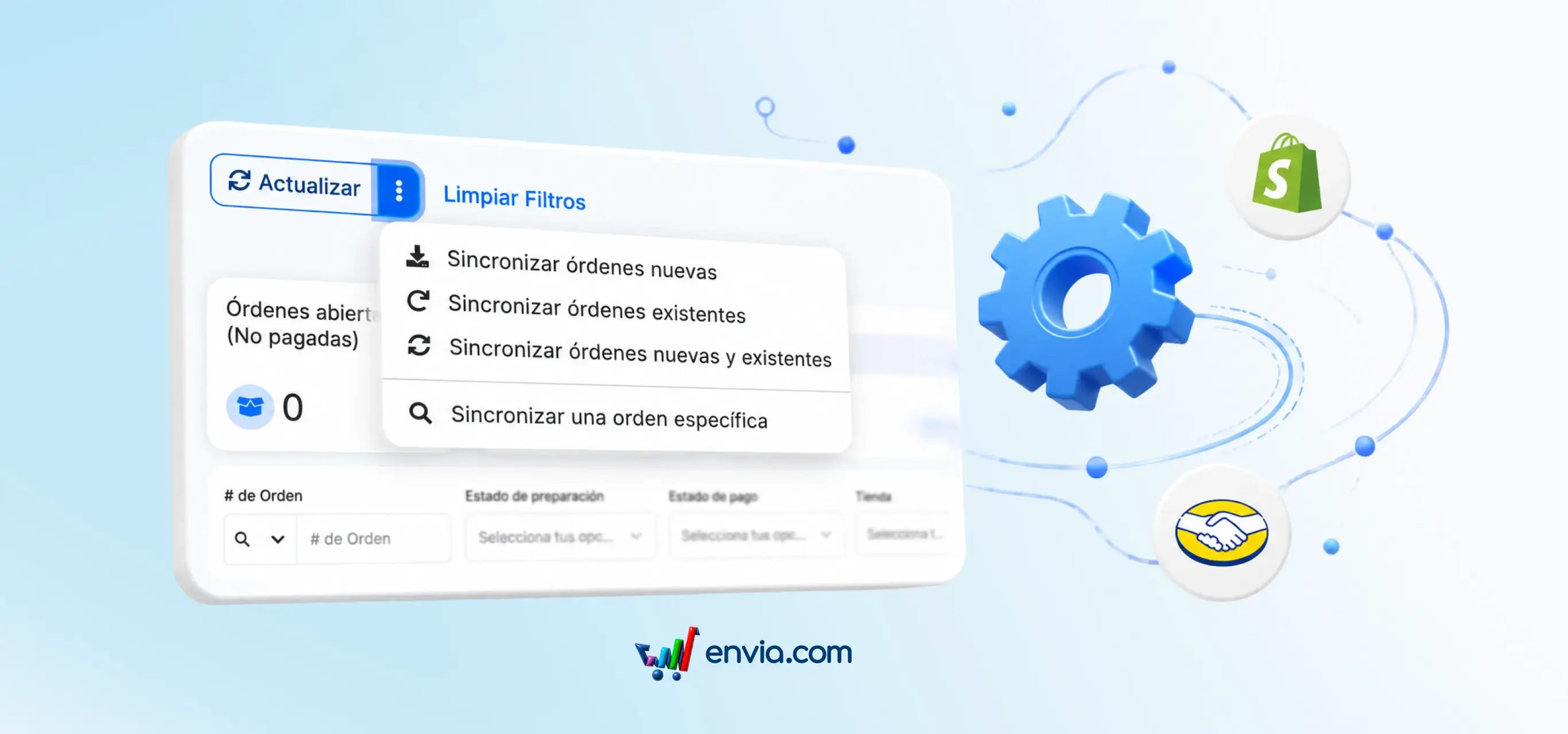 Sync your Ecommerce orders selectively and in the background