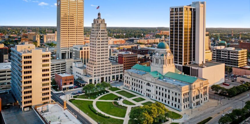 Downtown Fort Wayne aerial 860x429