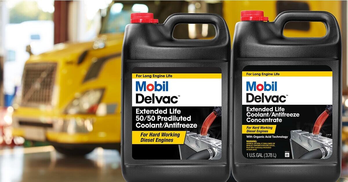 Mobil Delvac extended life coolants limited warranty jug truck fb og