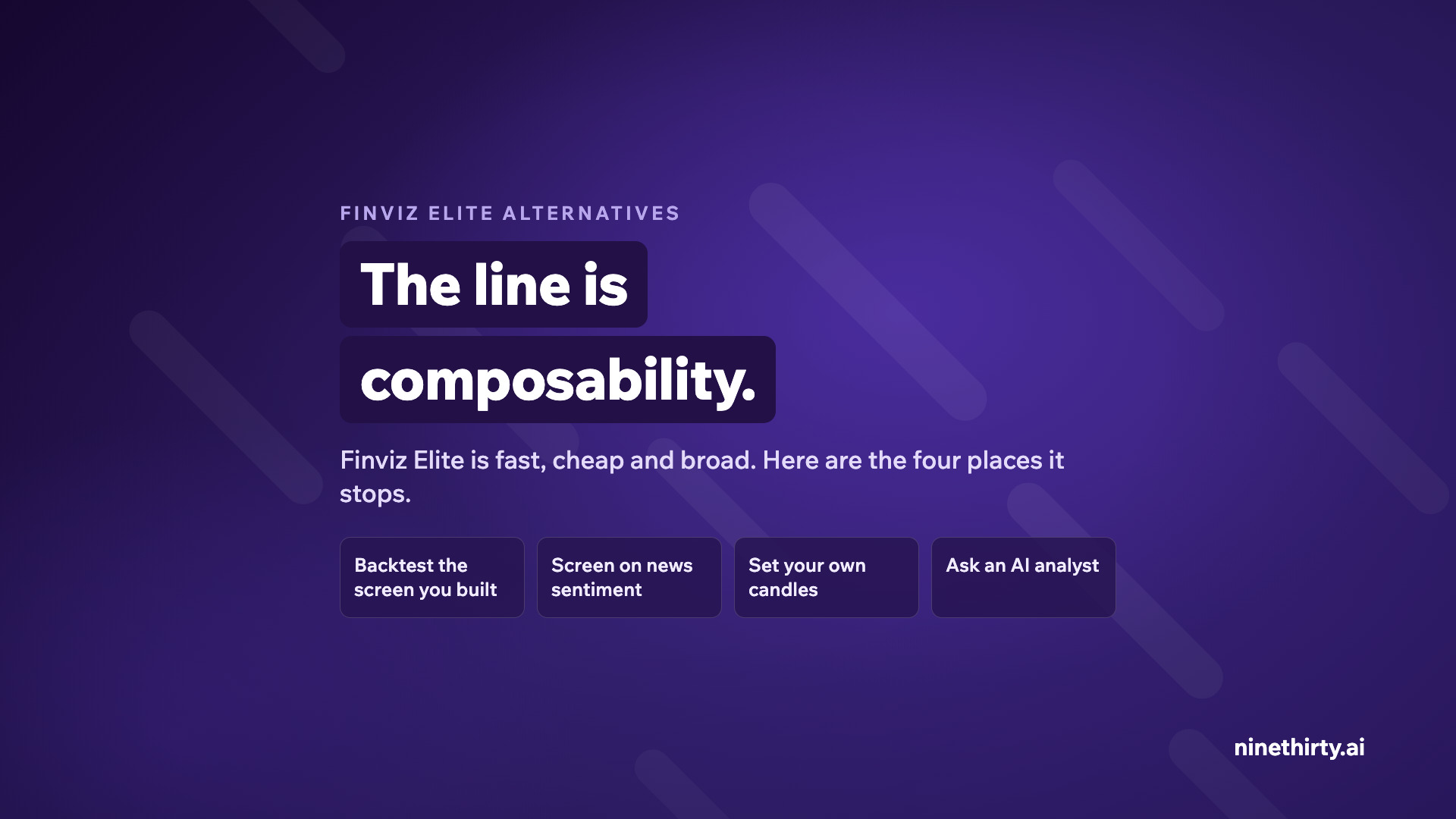 Finviz Elite Alternatives in 2026: NineThirty Compared