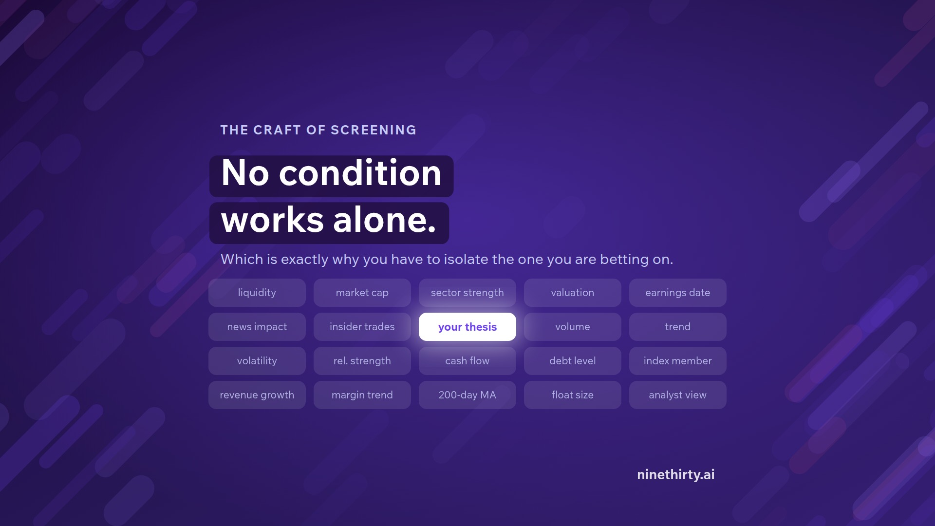 Stock Screening Strategy: Why No Condition Works Alone