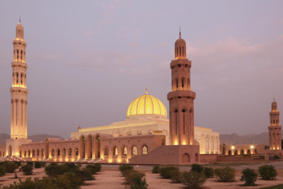 view of grand mosque in Muscat