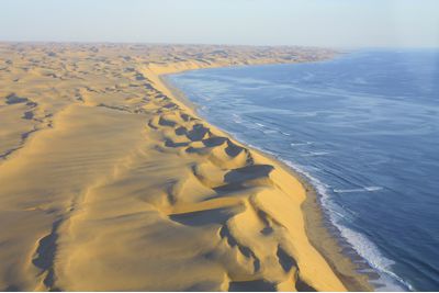An aerial view of the Skeleton Coast, Namibia
