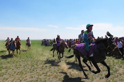 Horse riding at Naadam Festival