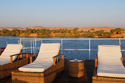 Sun loungers aboard