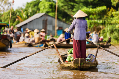 a floating food market