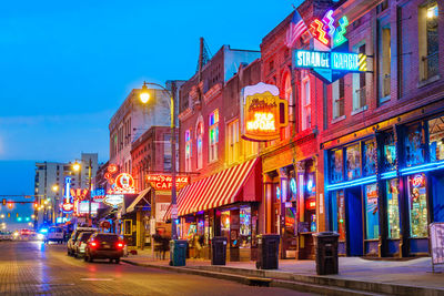 Memphis street at night