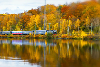 Train in Sweden during Autumn