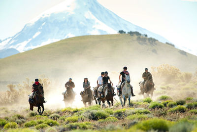 People Riding across the Andes