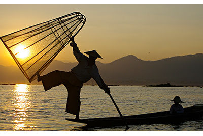 inle lake fisherman myanmar unesco