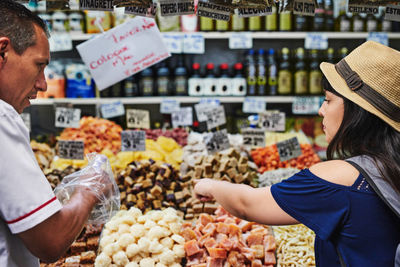 People at a market