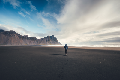 Man on beach