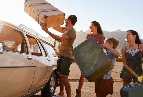 family road trip luggage