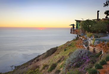 Sunset at Post Ranch Inn, luxury hotel in the Big Sur