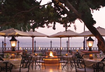 Terrace at Four Seasons Santa Barbara, luxury hotel in Santa Barbara, Big Sur