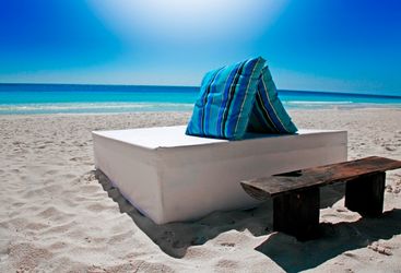 Beachbed at Be Tulum, luxury hotel in Mexico