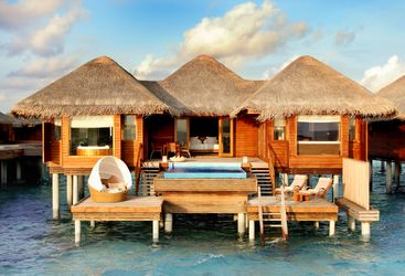 Water villa at Huvafen Fushi, luxury hotel in the Maldives