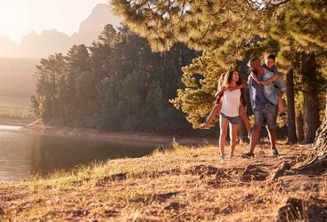 Family walking together