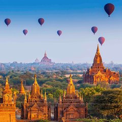 Balloons and Pagodas in Myanmar 