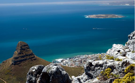 robben island aerial view