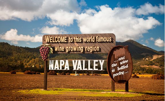 Napa Valley welcome sign