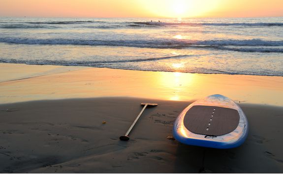 Paddleboard at sunset