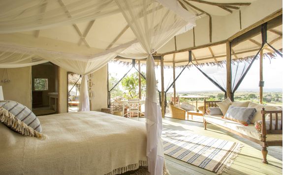 a bedroom and its view at Mkombe
