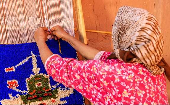 Tapestry in the Atlas Mountains