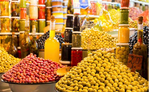Olives at Marrakech market