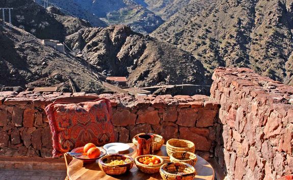 Azzaden Trekking Lodge breakfast at balcony