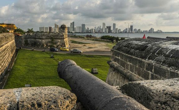 Old canon in the city walls