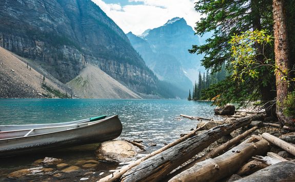 Boat on Lake Moraine