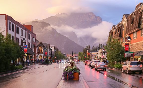 Street in downtown Banff