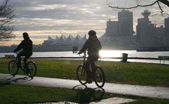 Cycling in Stanley Park