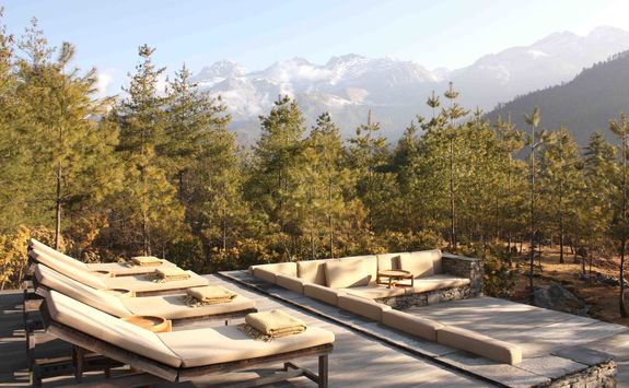 The terrace at Amankora Paro