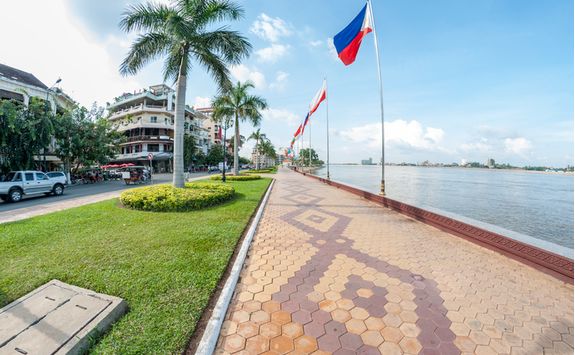 The promenade in Phnom Penh