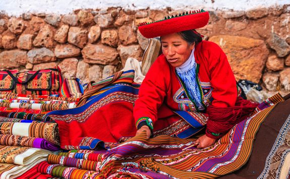 Traditional market in Peru