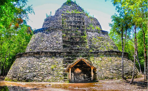 coba ruins in the jungle