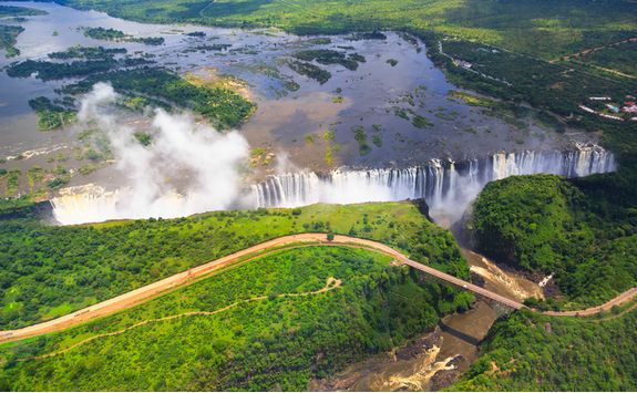 Aerial View of Victoria Falls