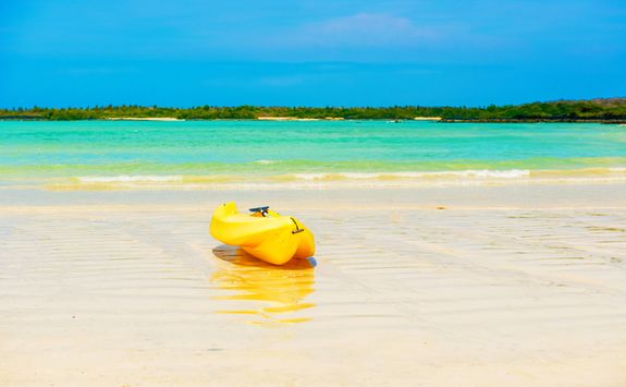 a kayak on Garrapatero Beach