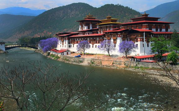 Outside Punakha Dzong