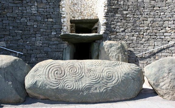 close up of the entrance to Newgrange