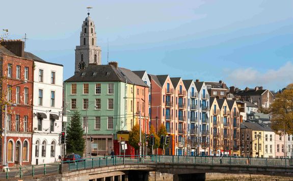 Colourful Houses in the city of Cork