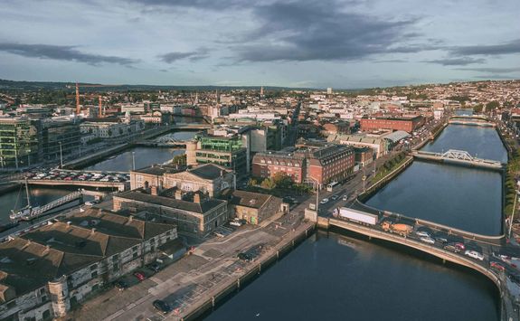 aerial view of Cork
