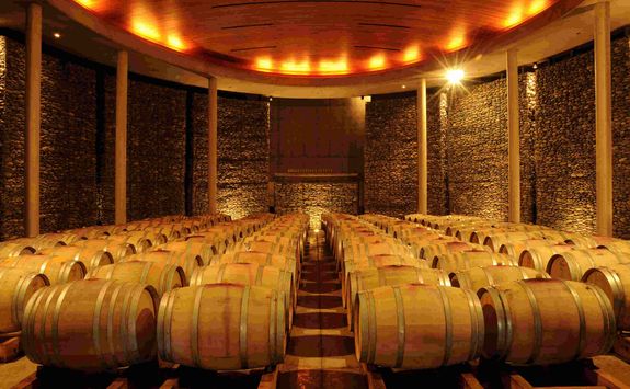 Barrels in a Winery