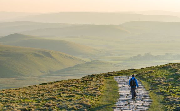Hiker in the Peak District National Park