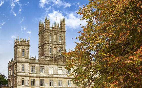 Highclere through the trees
