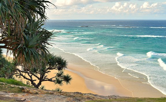 a beach on stradbroke island